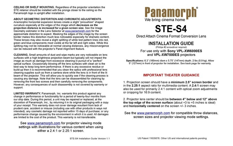 Panamorph STE-S4 User manual