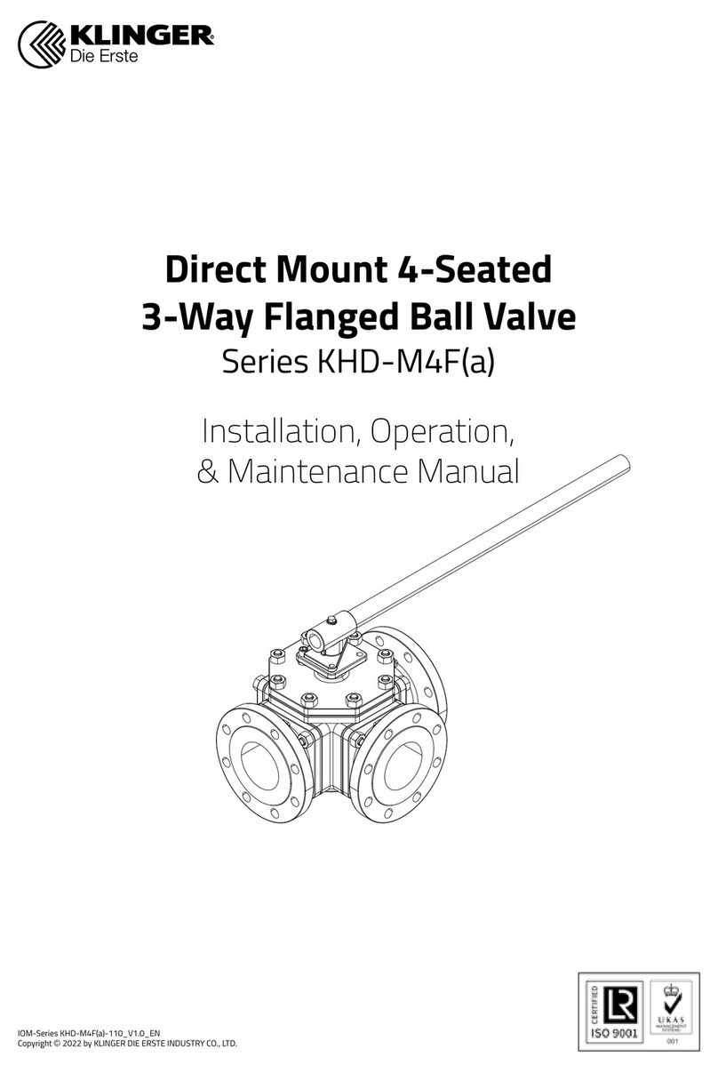 KLINGER KHD-M4F Series Installation, operation & maintenance manual KLINGER KHD-M4F Series Installation, operation & maintenance manual