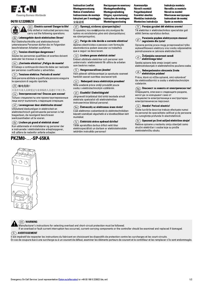 Eaton PKZM0 SP-65KA Series Instruction leaflet