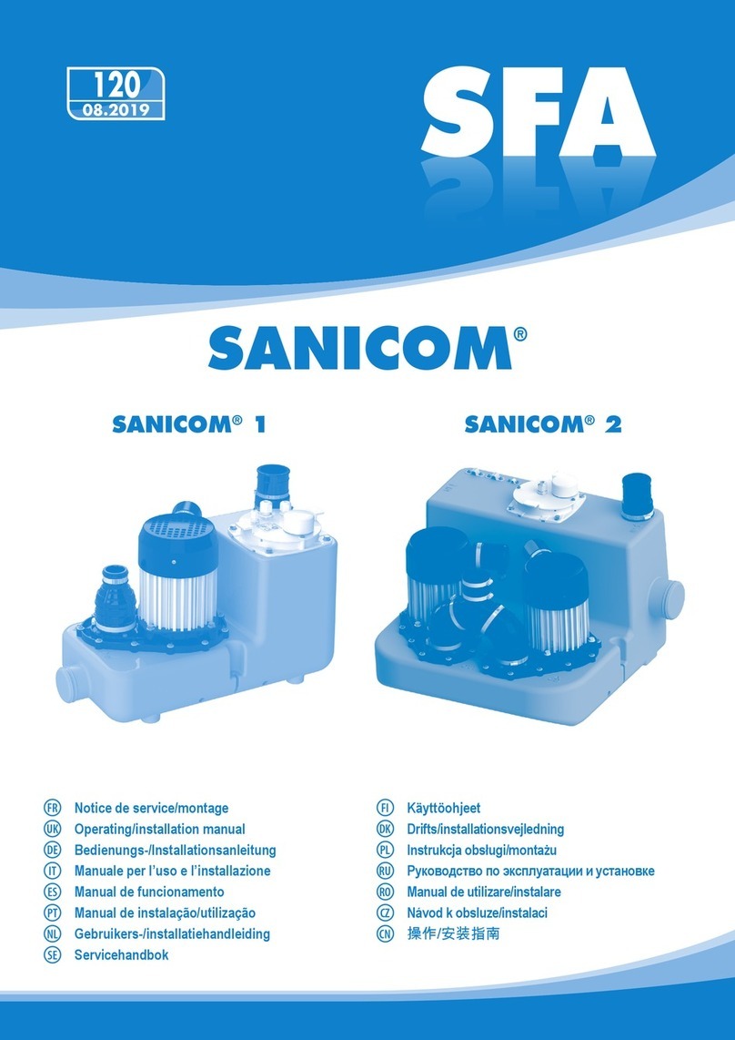 SFA SANICOM 1 Operating & installation manual