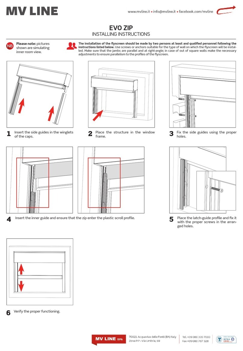 MV LINE EVO ZIP installation instructions MV LINE EVO ZIP installation instructions