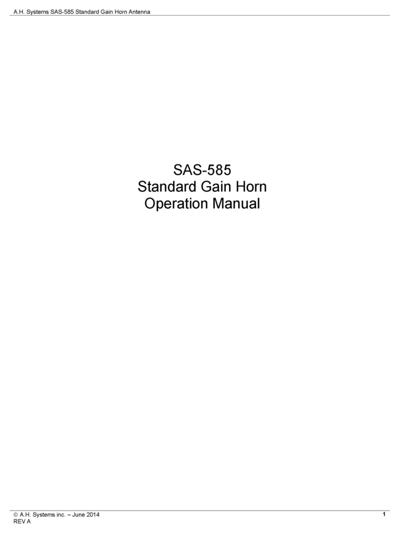 A.H. Systems SAS-585 Operation manual