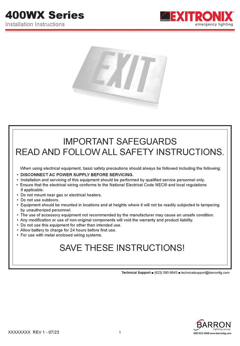 BARRON EXITRONIX 400WX Series User manual