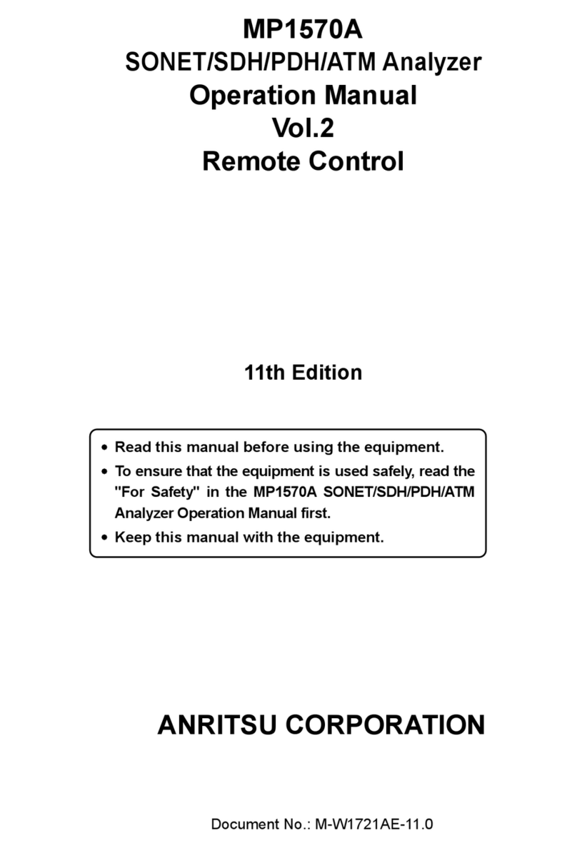Anritsu MP1570A Operation manual