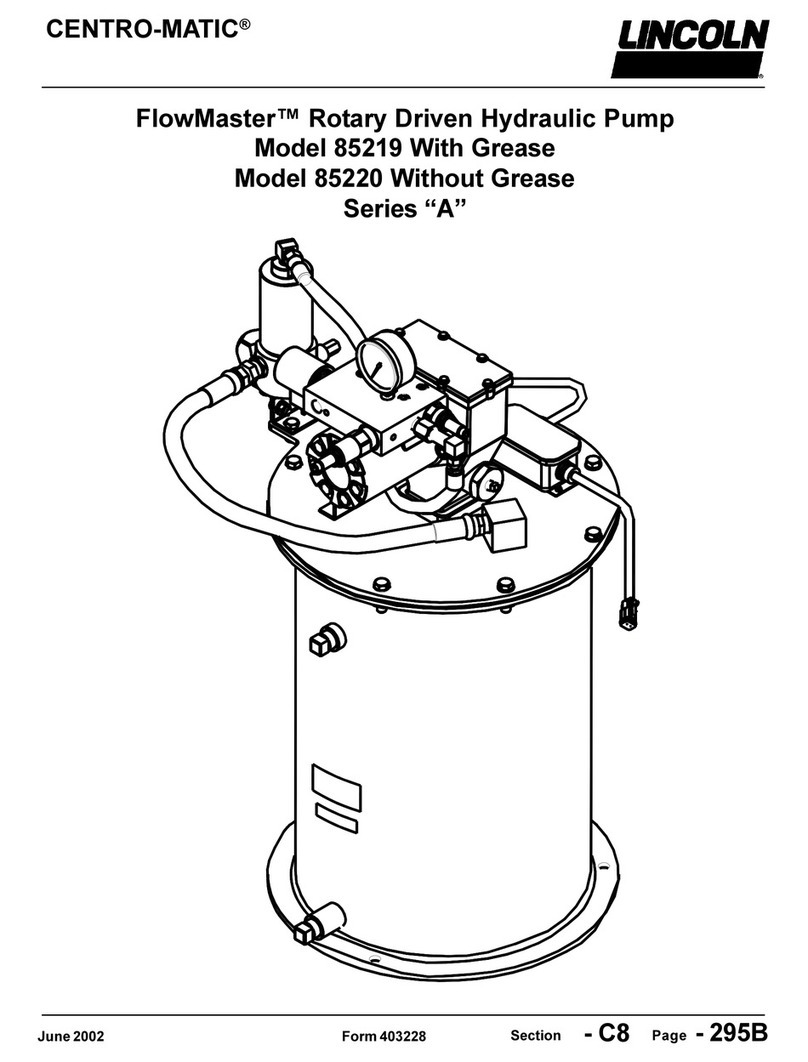 Lincoln CENTRO-MATIC FlowMaster 85219 User manual