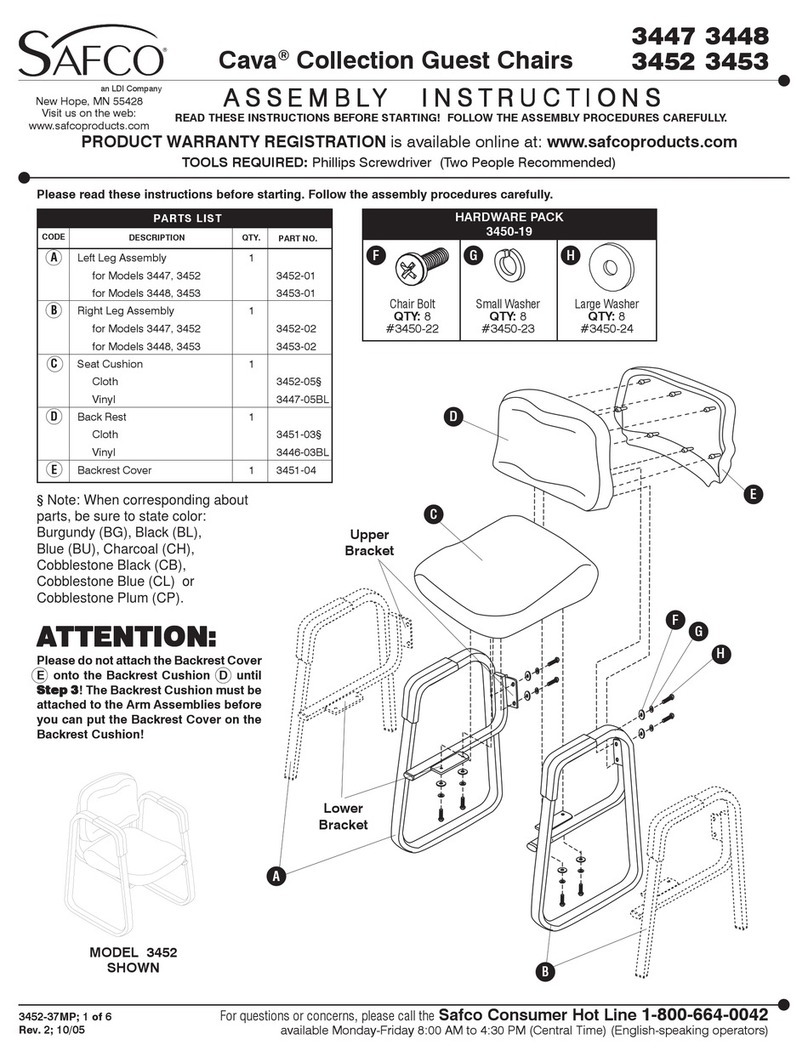 LDI SAFCO Cava 3447 Assembly instructions