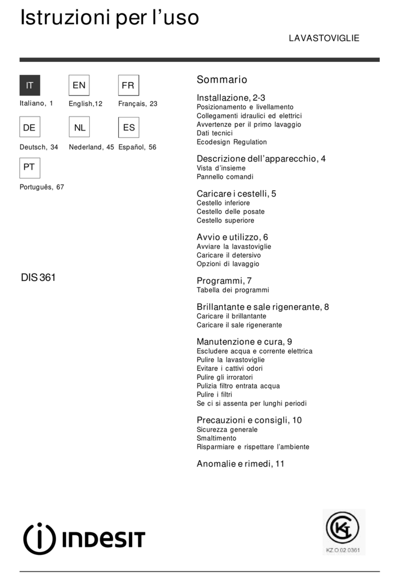 Indesit DIS 361 operating instructions