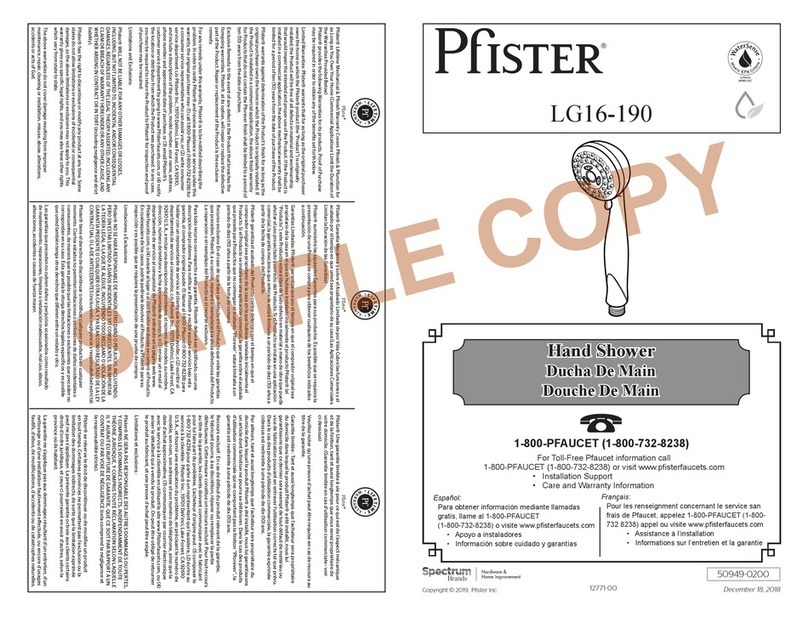 Spectrum Brands Pfister LG16-190 installation instructions