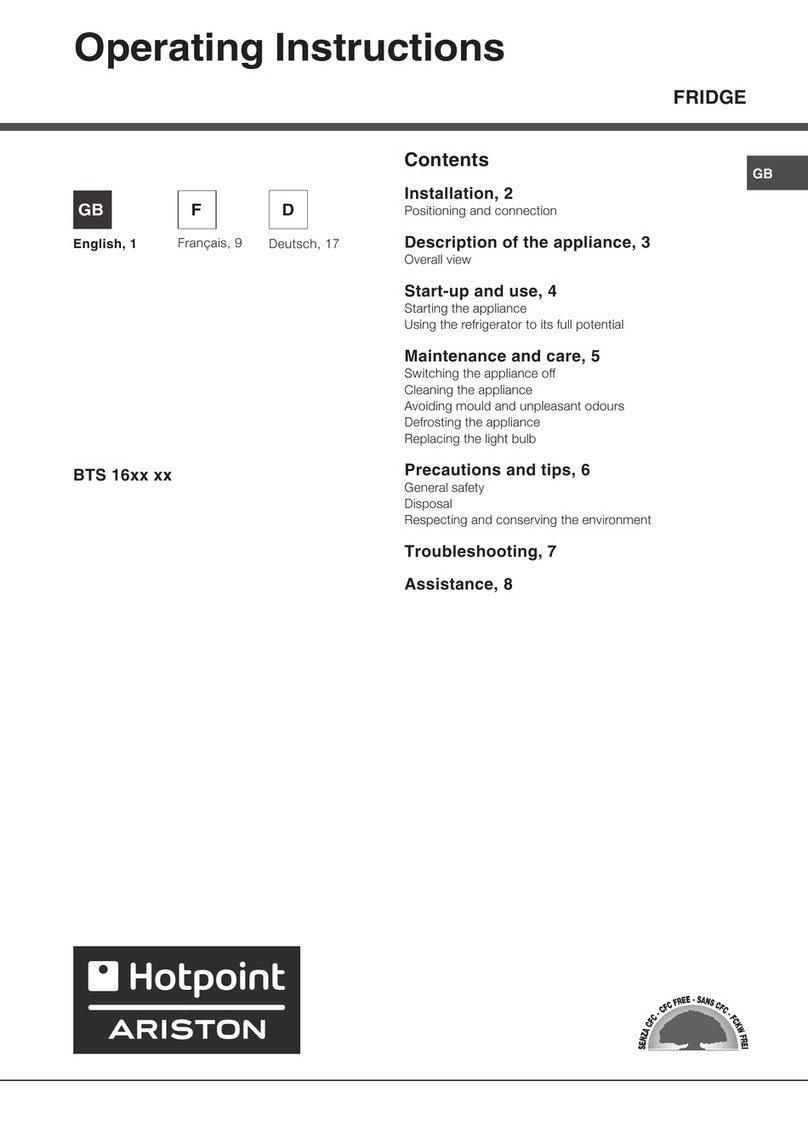 Hotpoint Ariston BTS 1621 EU HA operating instructions