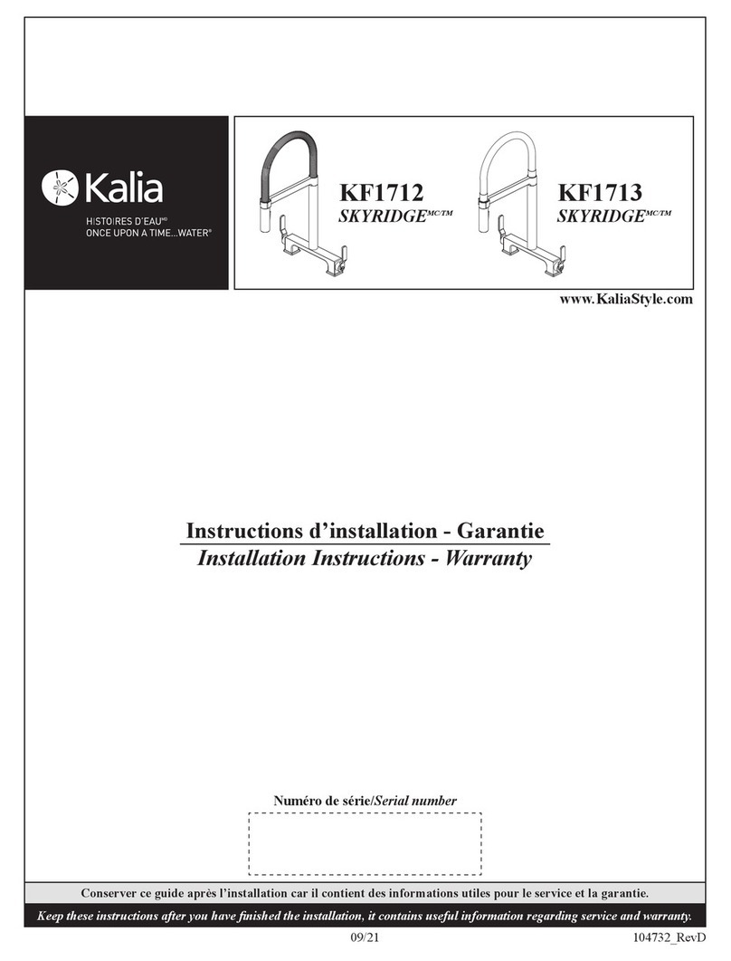 Kalia SKYRIDGE KF1713 Installation instructions / warranty