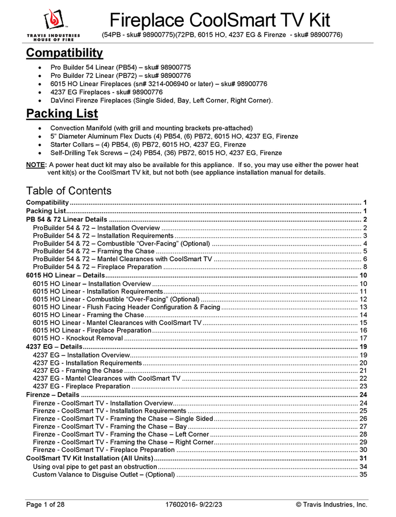 Travis Industries 54PB User manual Travis Industries 54PB User manual