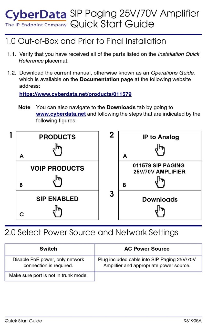 CyberData 011579 User manual