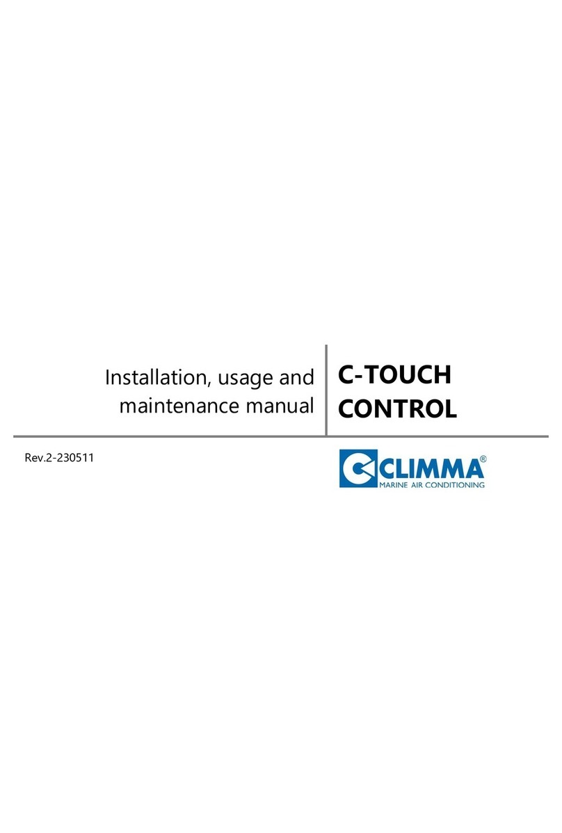 Veco Climma C-TOUCH INSTALLATION, USAGE AND MAINTENANCE MANUAL