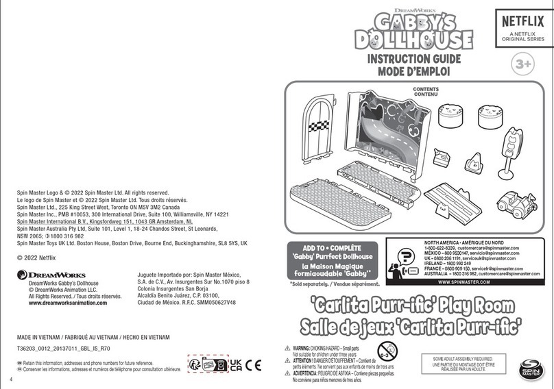Spinmaster DreamWorks Gabby's Dollhouse Carlita Purr-ific Play... Instruction guide