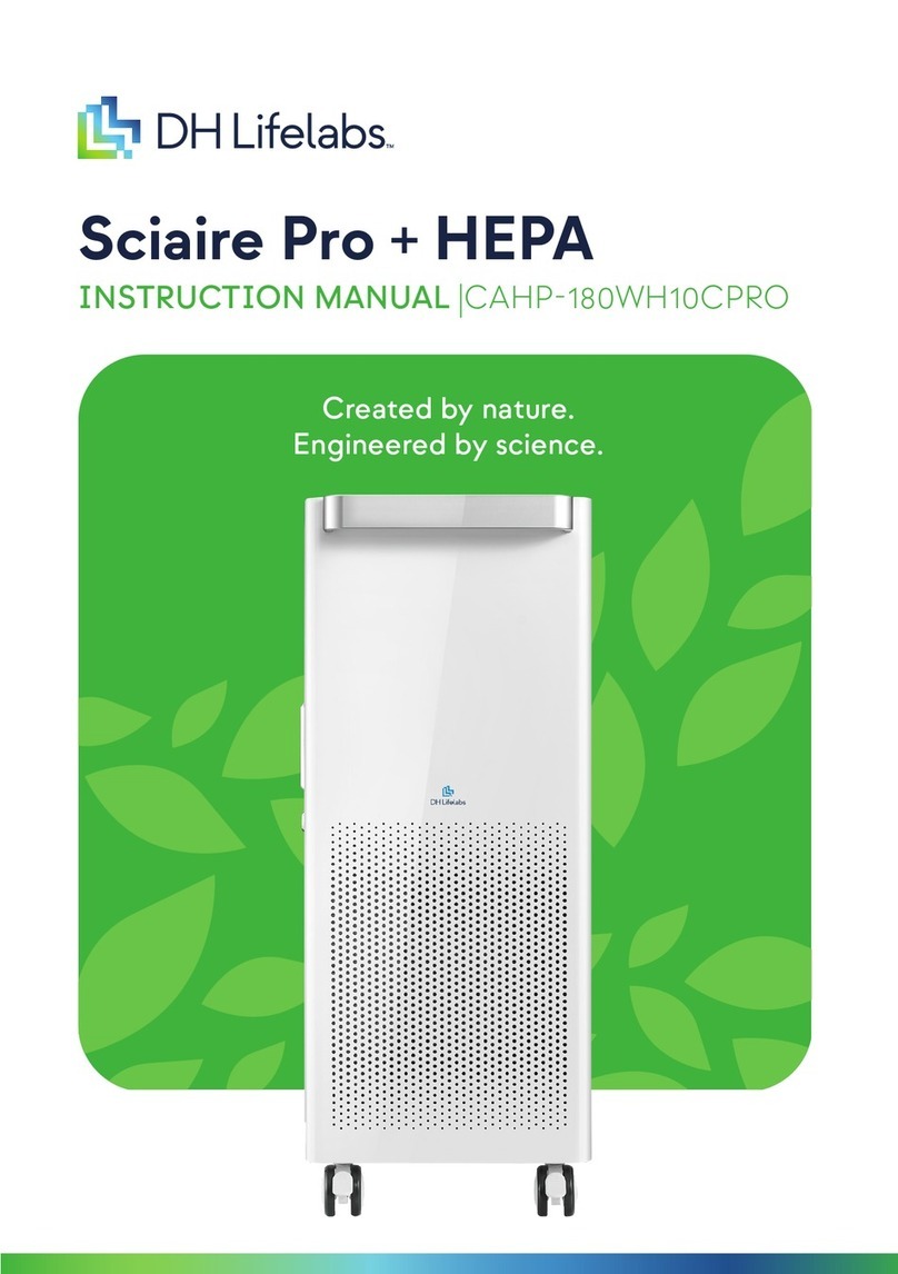 DH Lifelabs Sciaire Pro + HEPA User manual