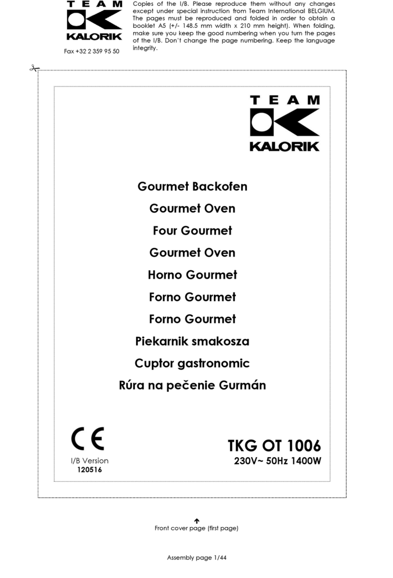 Team Kalorik TKG OT 1006 operating instructions