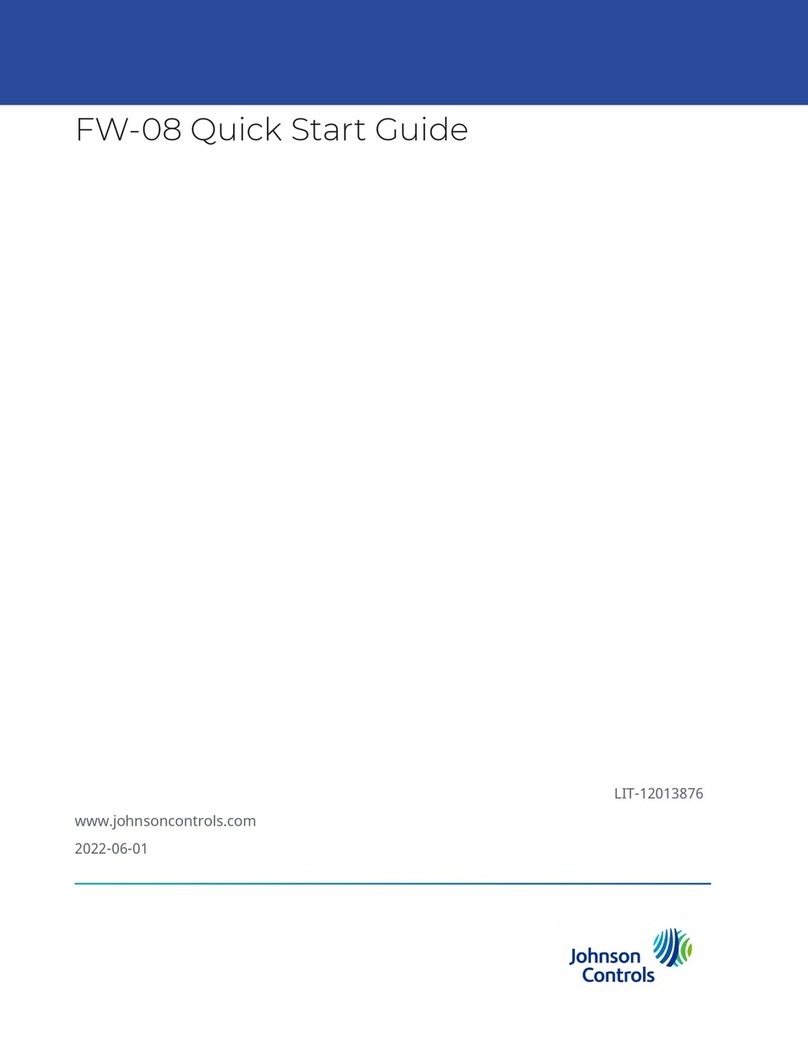 Johnson Controls FW-08 quick start guide