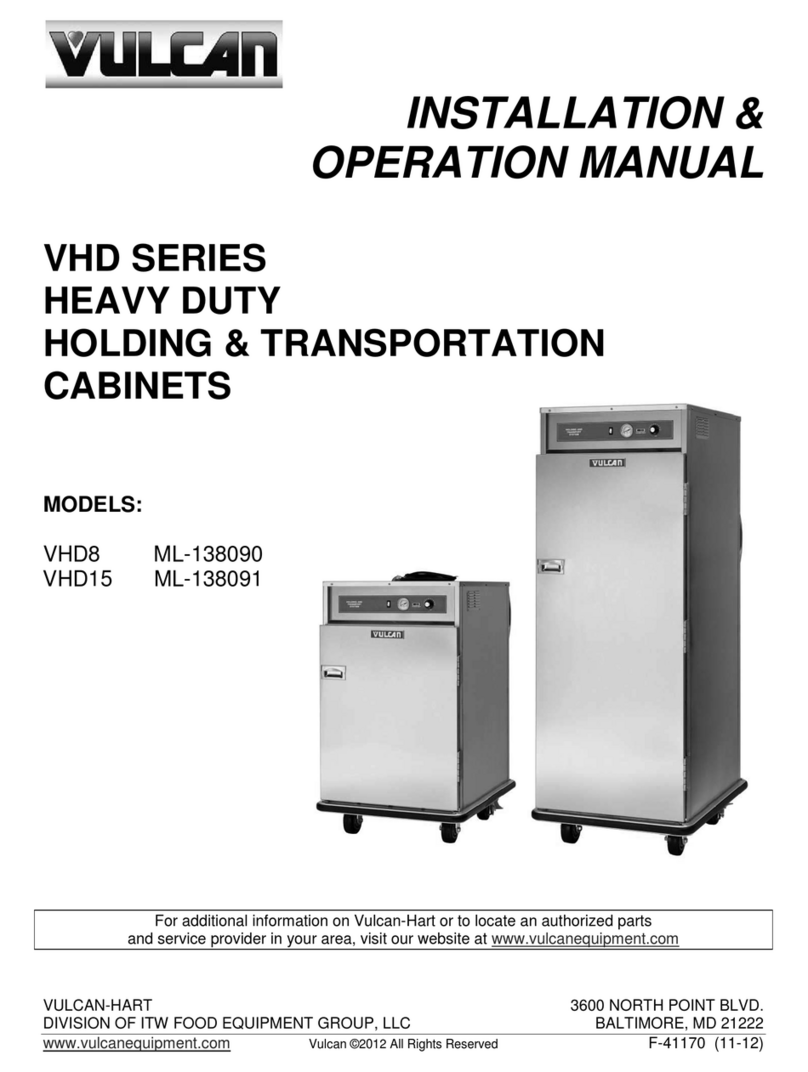 Vulcan-Hart VHD Series Installation & operation manual
