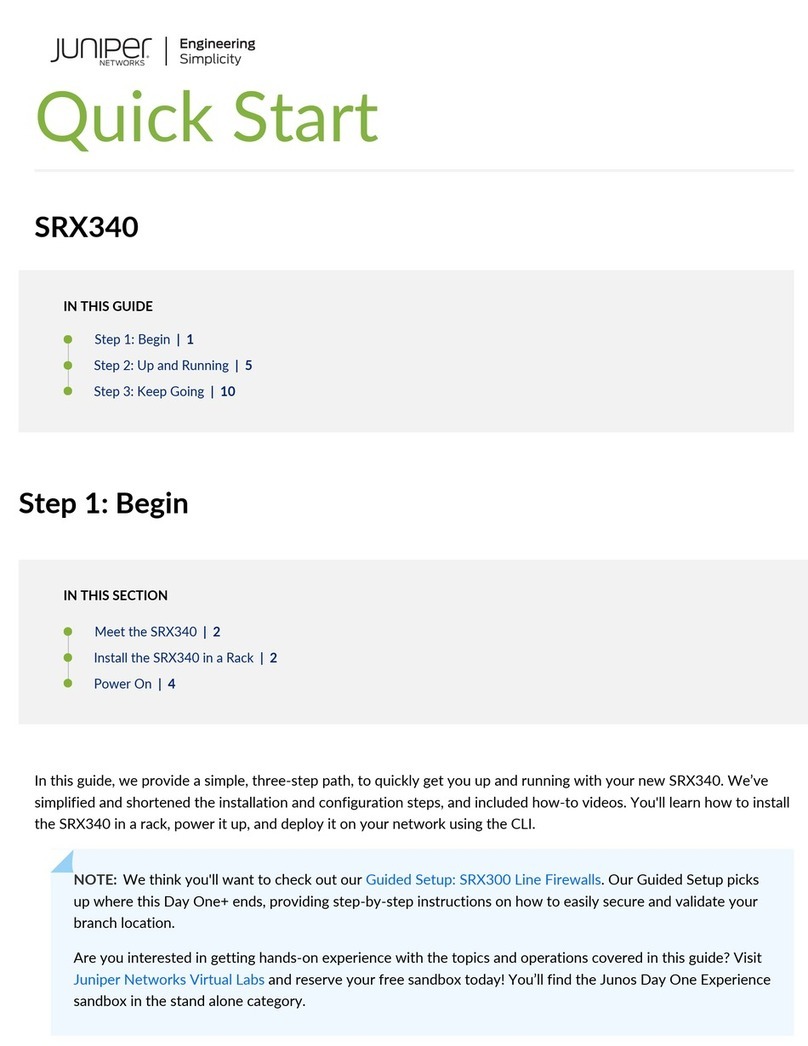 Juniper SRX340 User manual