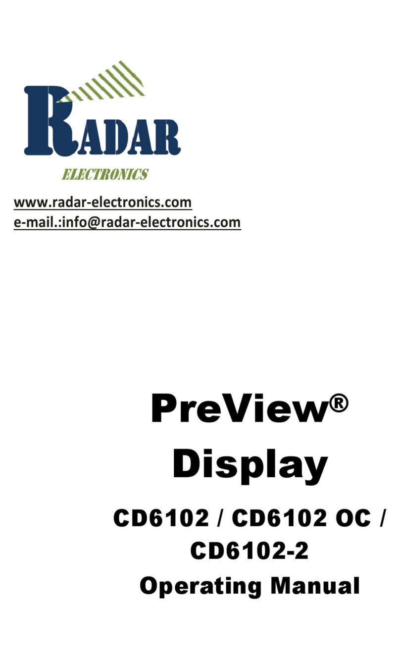 Radar Electronics PreView CD6102 User manual
