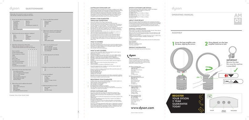 Dyson AM01 User manual