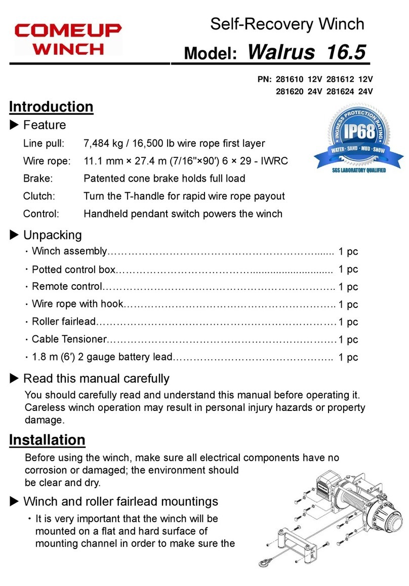 Come.up Winch Walrus 16.5 User manual
