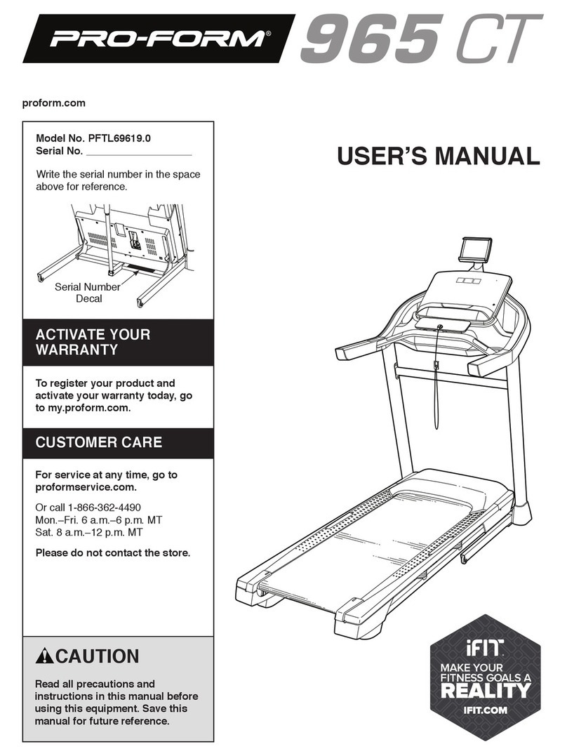Pro-Form 965 CT User manual