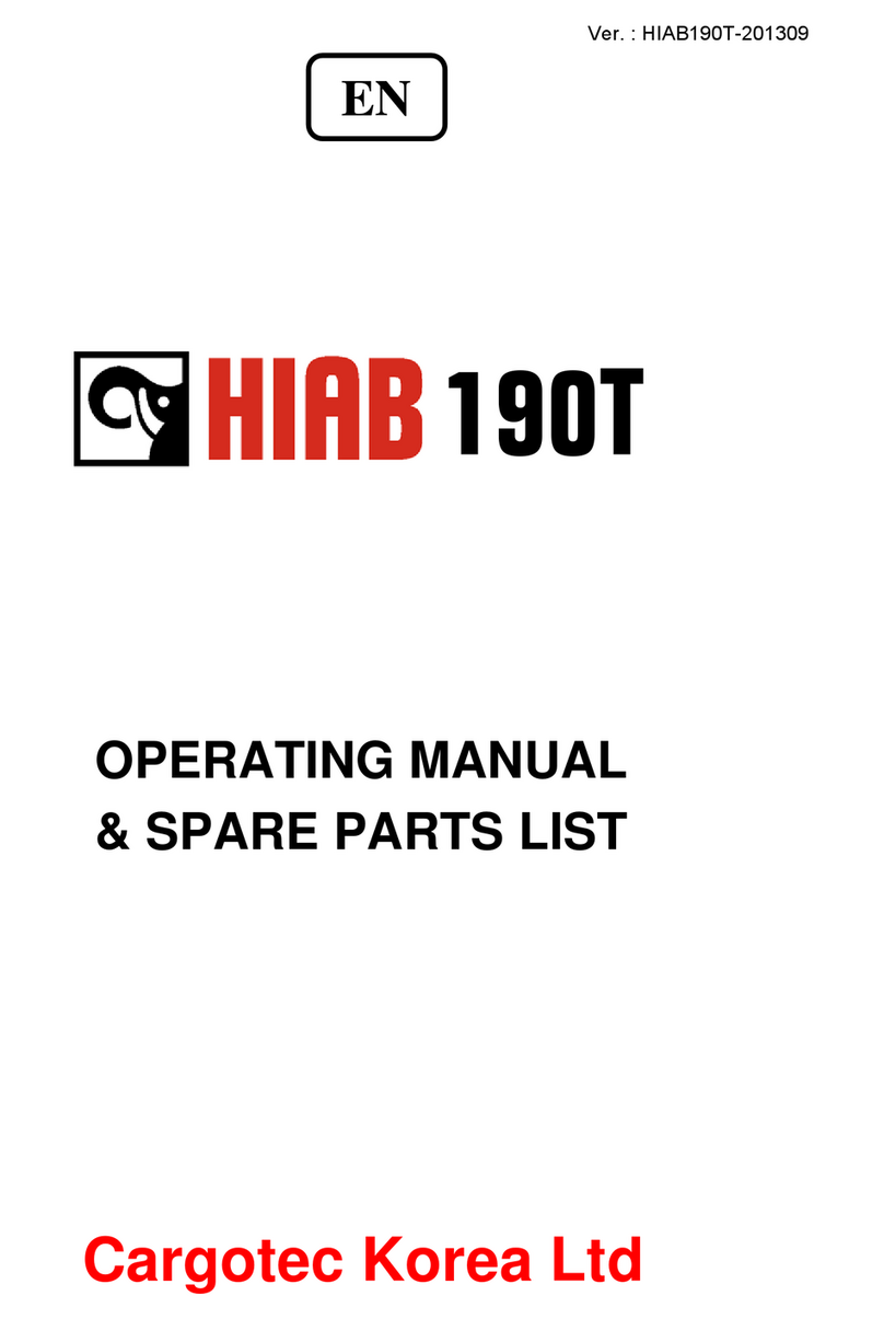 HIAB 190T Operating manual / spare parts list HIAB 190T Operating manual / spare parts list
