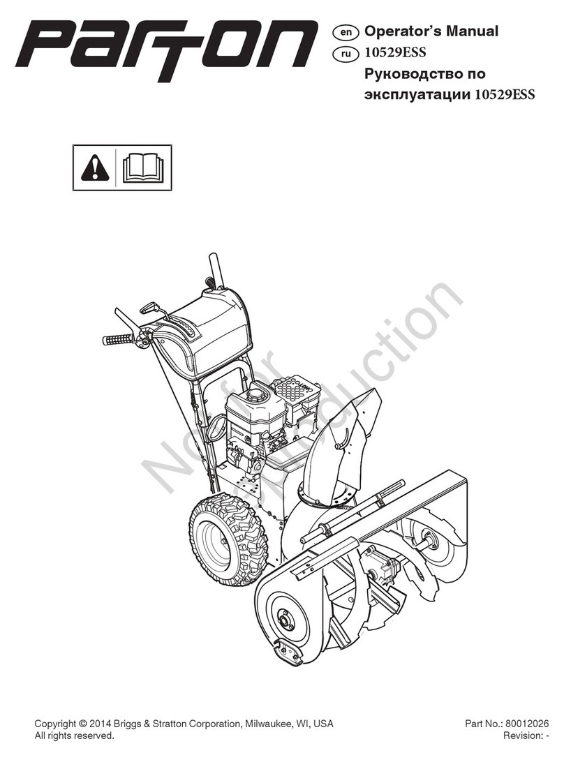 Parton 10529ESS Operator's manual