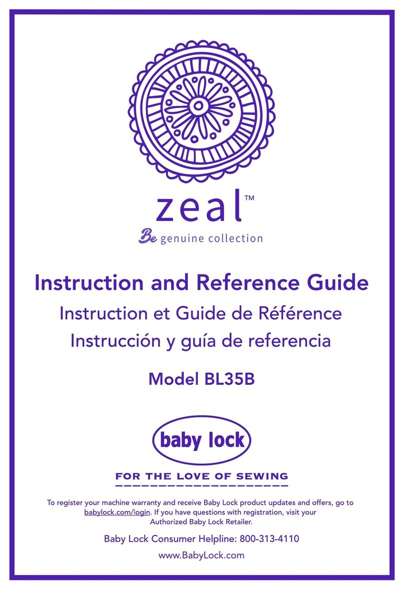 Baby Lock zeal BL35B Instruction and reference guide