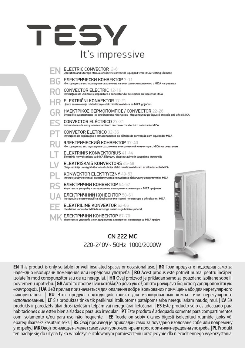 TESY CN 222 MC Operation and storage manual