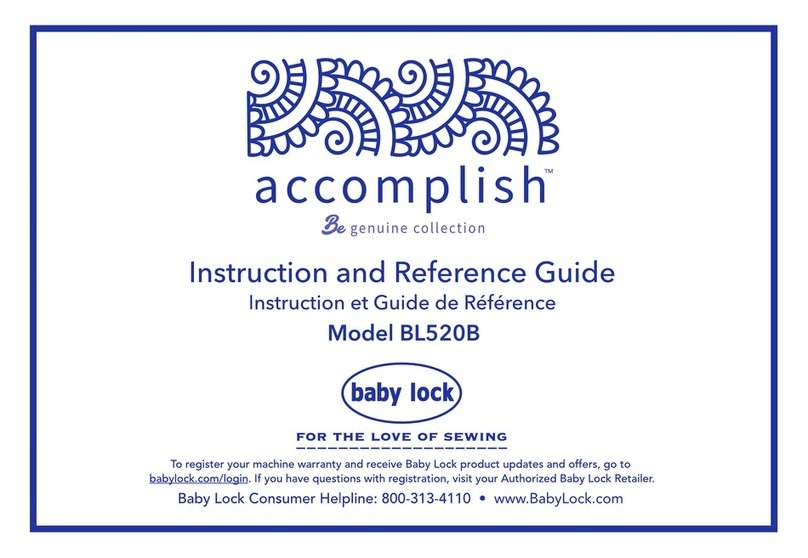 Baby Lock accomplish BL520B Technical manual
