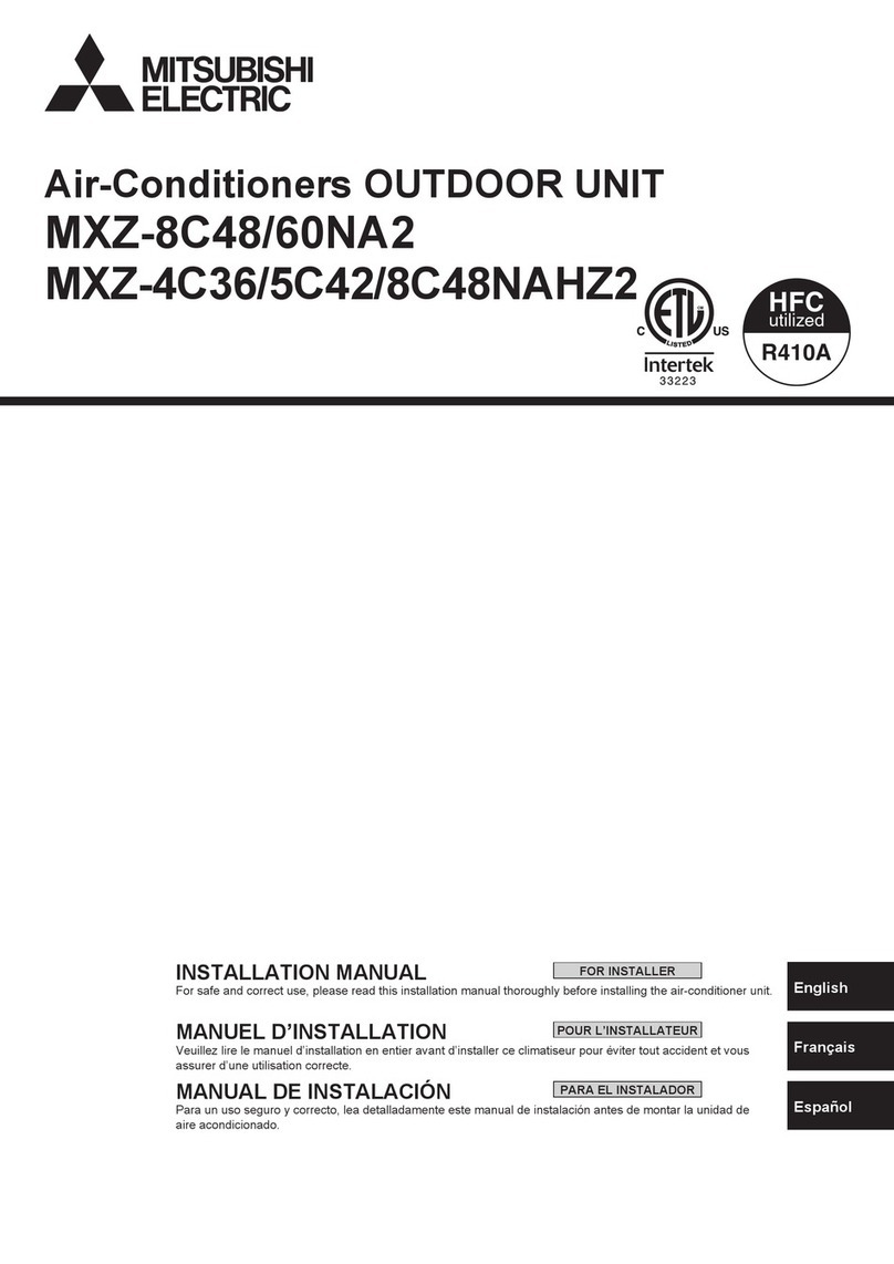 Mitsubishi Electric MXZ-8C48NA2 User manual