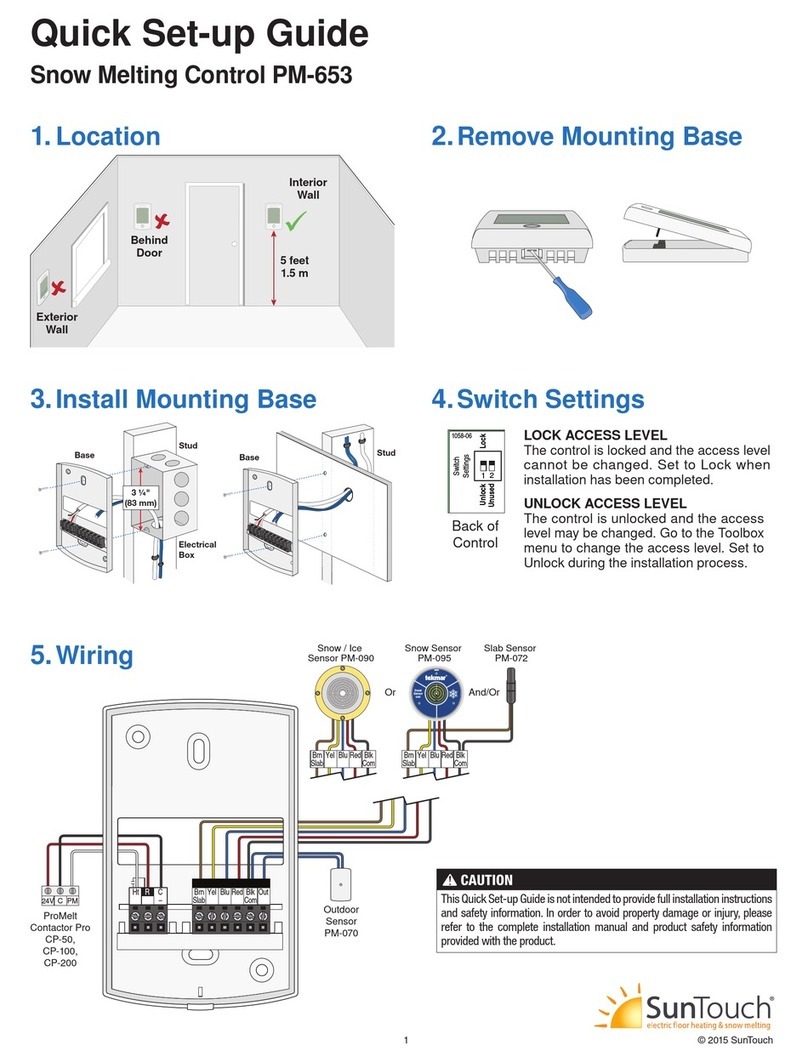 suntouch PM-653 Quick setup guide