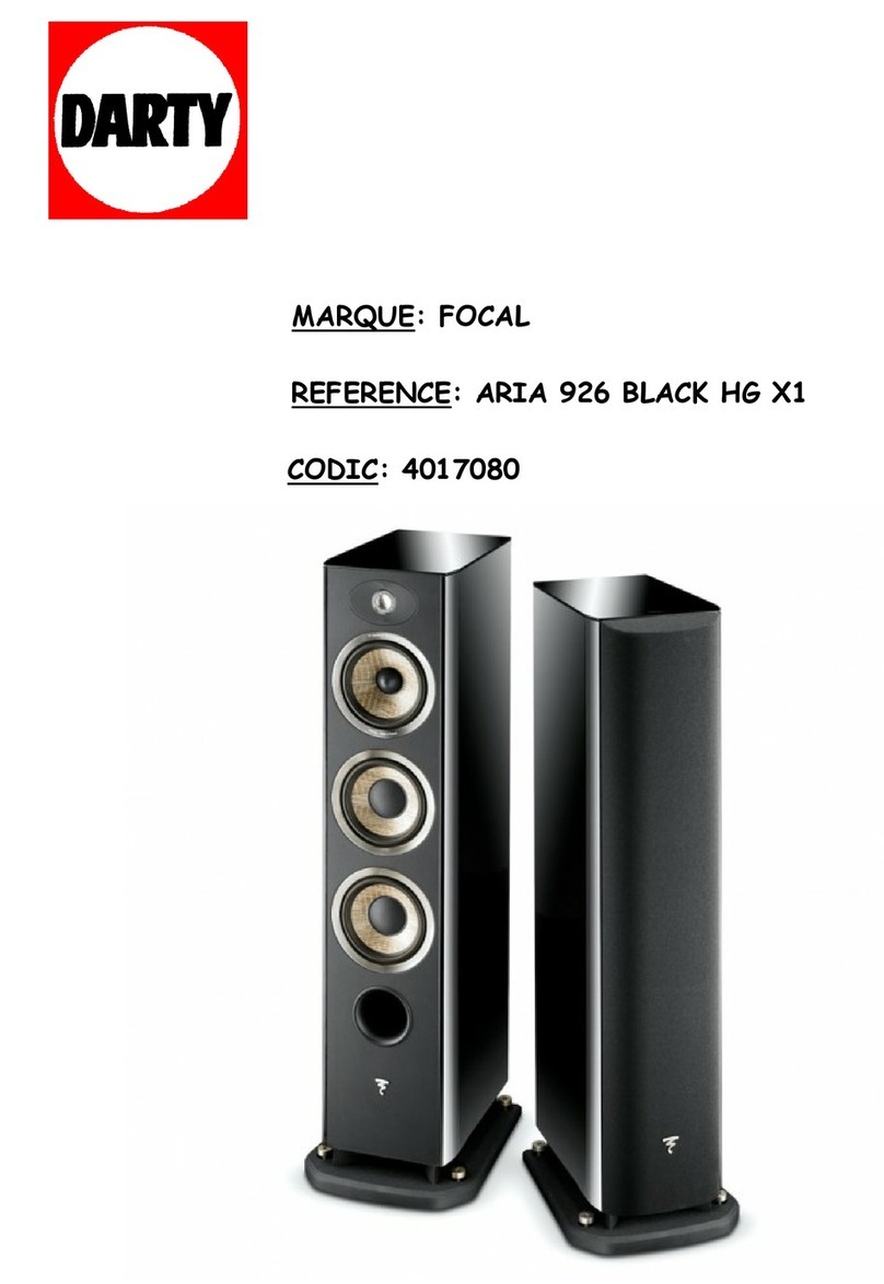 Focal ARIA 926 BLACK HG X1 user manual