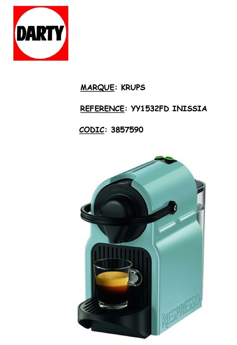 Krups Nespresso YY1532FD INISSIA User manual