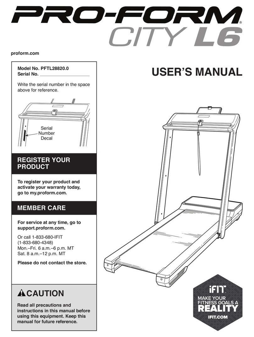 Pro-Form PFTL28820.0 User manual
