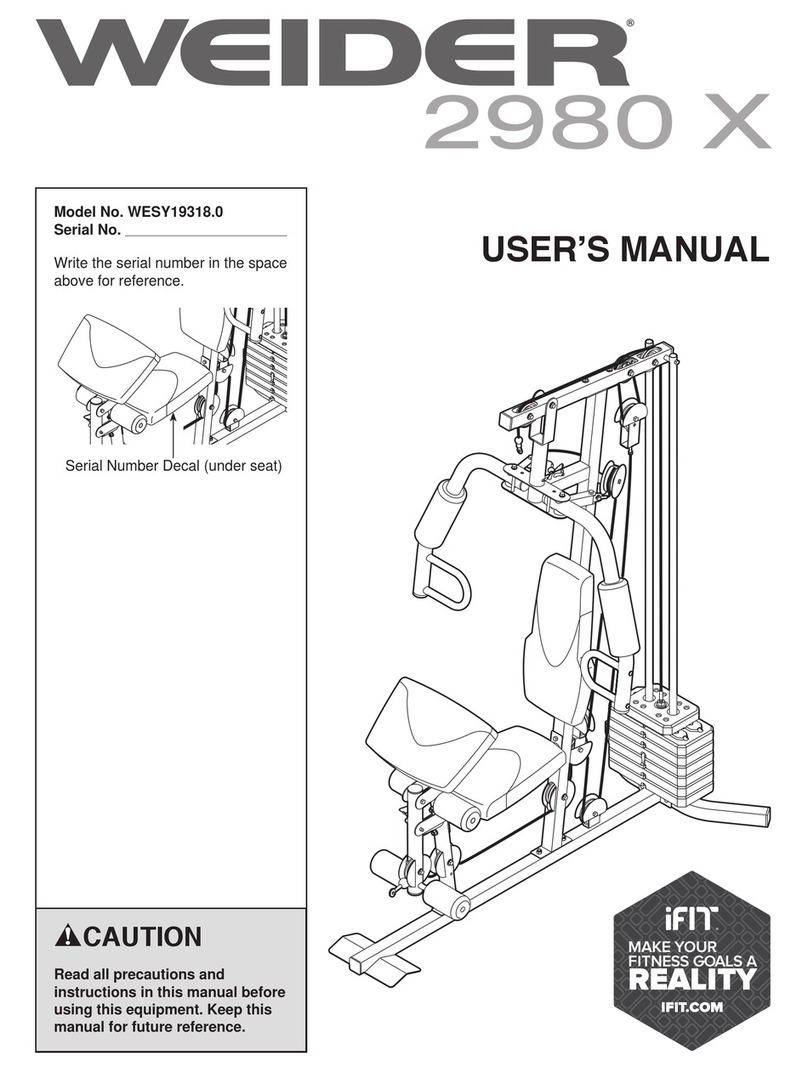 Weider WESY19318.0 user manual
