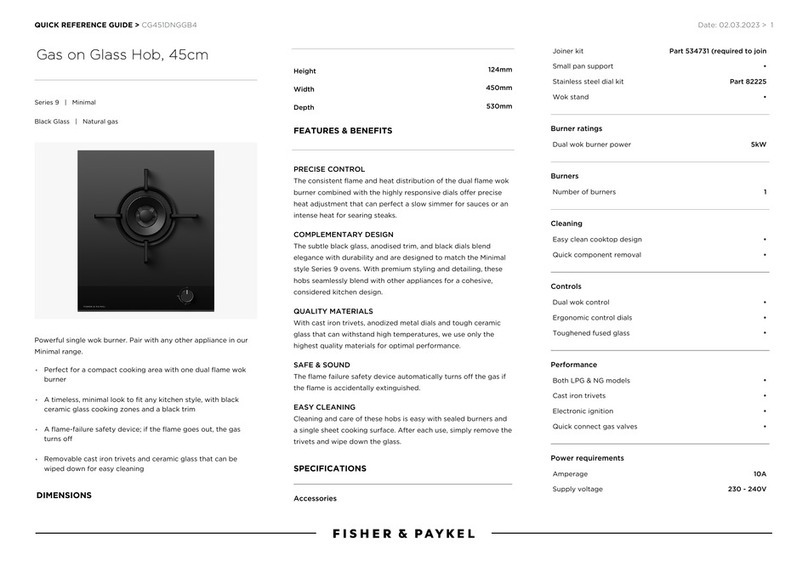 Fisher & Paykel 9 Series User manual