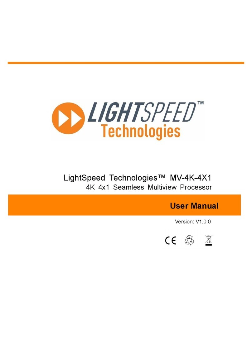 LightSpeed Technologies MV-4K-4X1 user manual