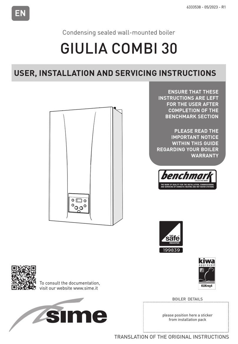 Sime GIULIA COMBI 30 Design, installation and servicing instructions Sime GIULIA COMBI 30 Design, installation and servicing instructions