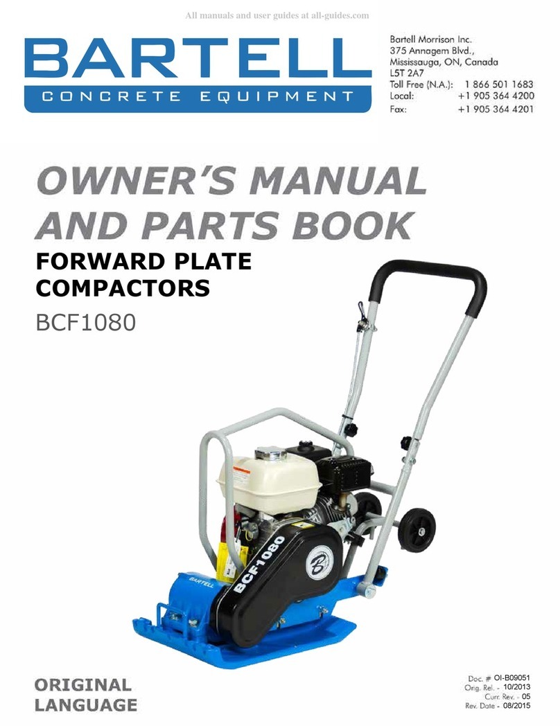 Bartell BDF1080 Owner's manual and parts book