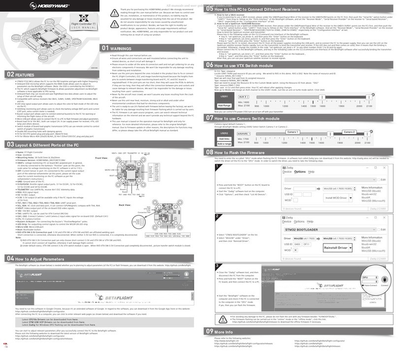 Hobby-Wing F7 User manual