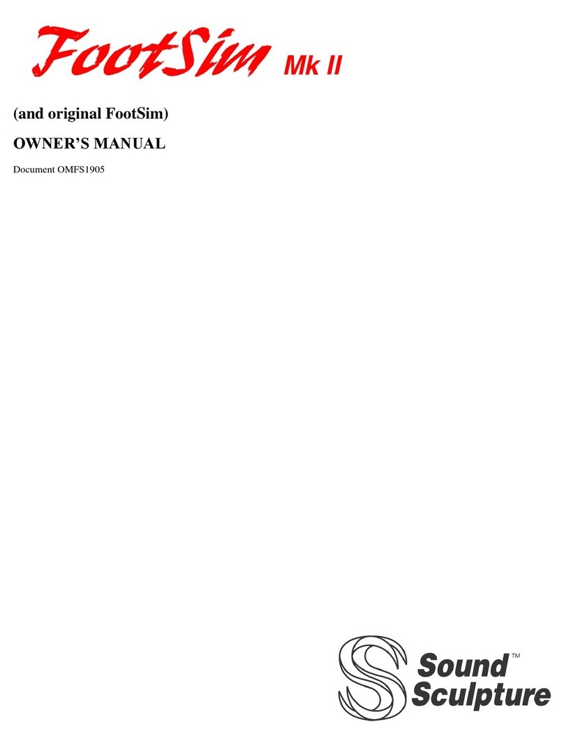 Sound Sculpture FootSim Mk III User manual