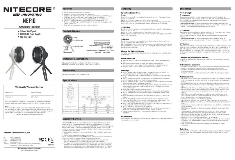 Nitecore NEF10 manual