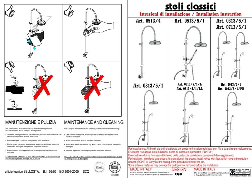 BELLOSTA steli classici 0513/4 installation instructions BELLOSTA steli classici 0513/4 installation instructions