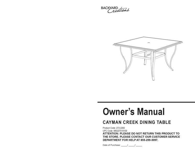 Backyard Creations CAYMAN CREEK 272-2282 User manual