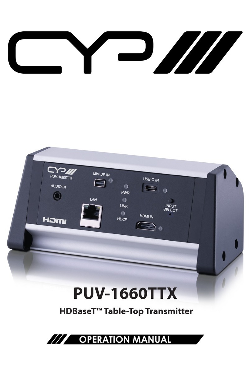 CYP PUV-1660TTX User manual CYP PUV-1660TTX User manual