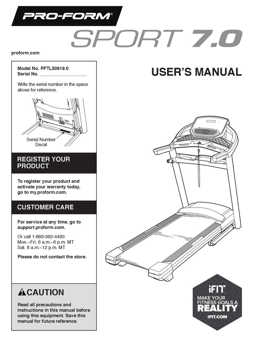 Pro-Form PFTL50919.0 user manual