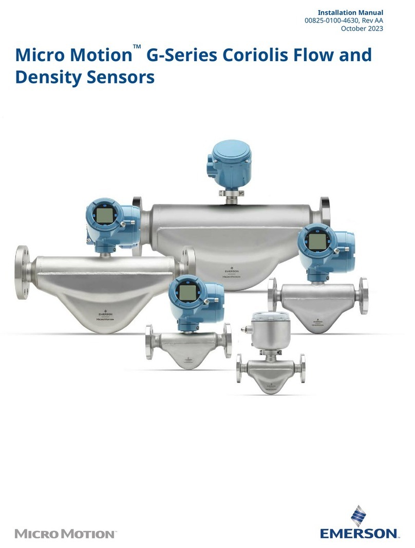 Emerson Micro Motion G-Series User manual